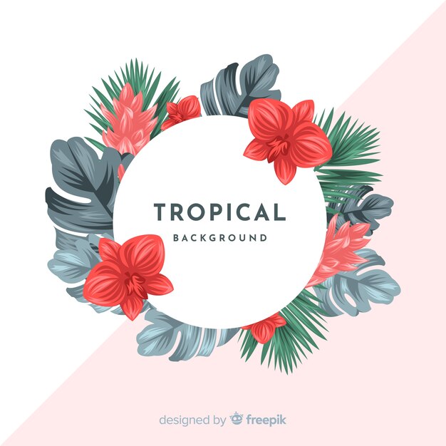 Flat tropical background