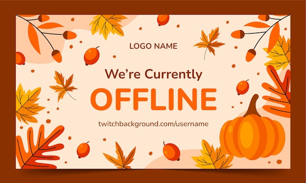 Flat twitch background for autumn celebration