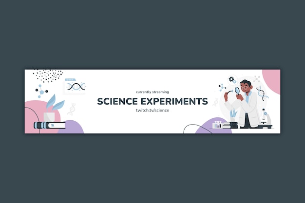 Flat twitch banner for science research