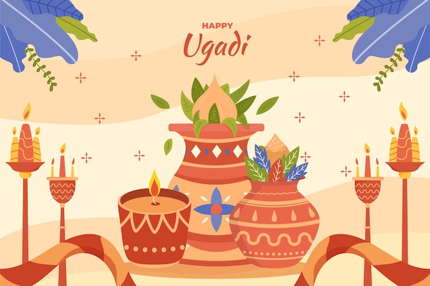 Flat ugadi background