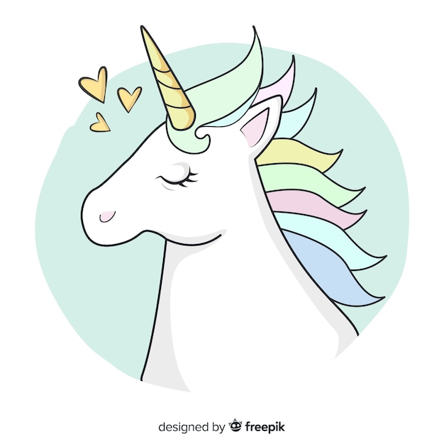 Free Vector flat unicorn background