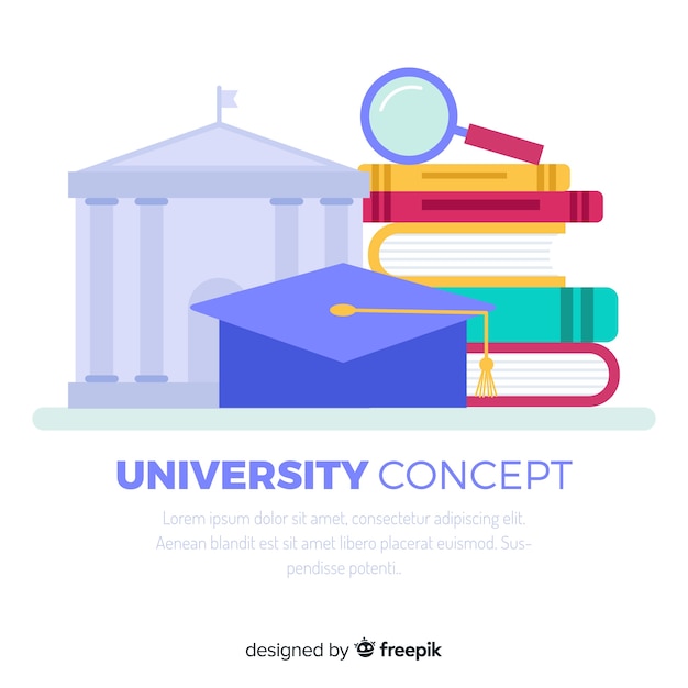 Free vector flat university background