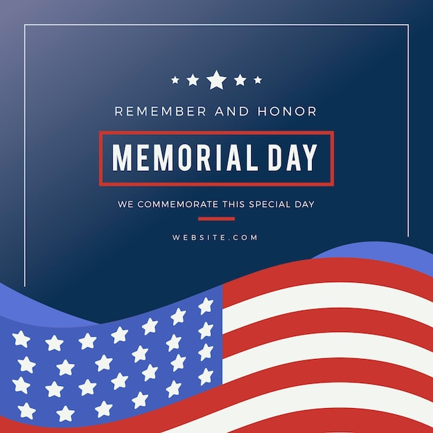 Free vector flat usa memorial day illustration