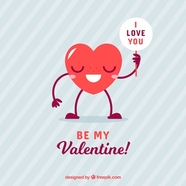 Free Vector flat valentine's day background