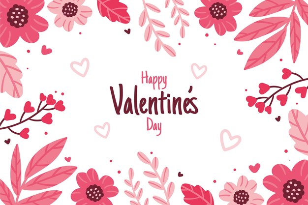 Flat valentine's day background