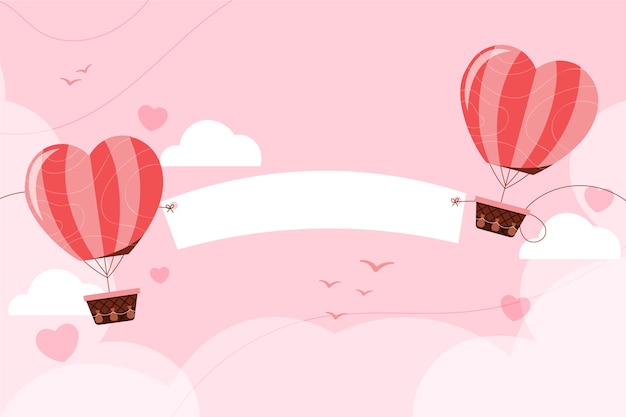 Free Vector flat valentine's day background