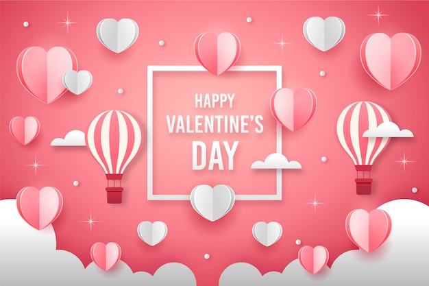 Flat valentine's day background