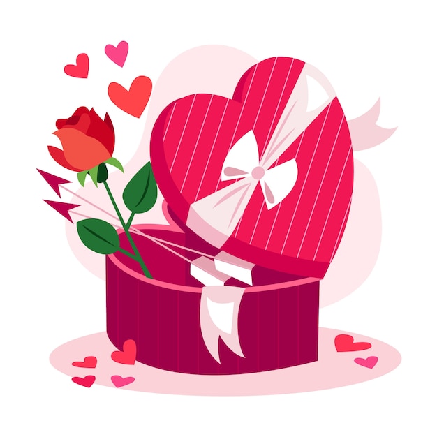 Free vector flat valentine's day illustration