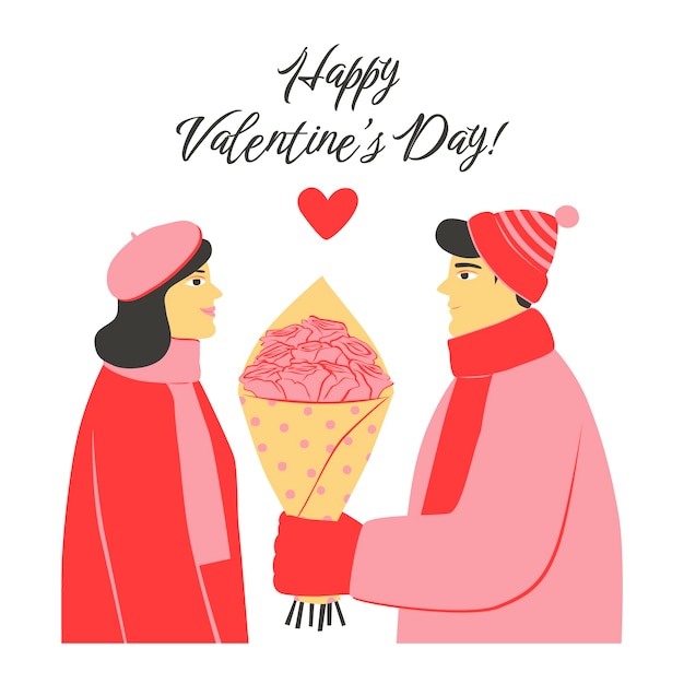 Free Vector flat valentine's day illustration