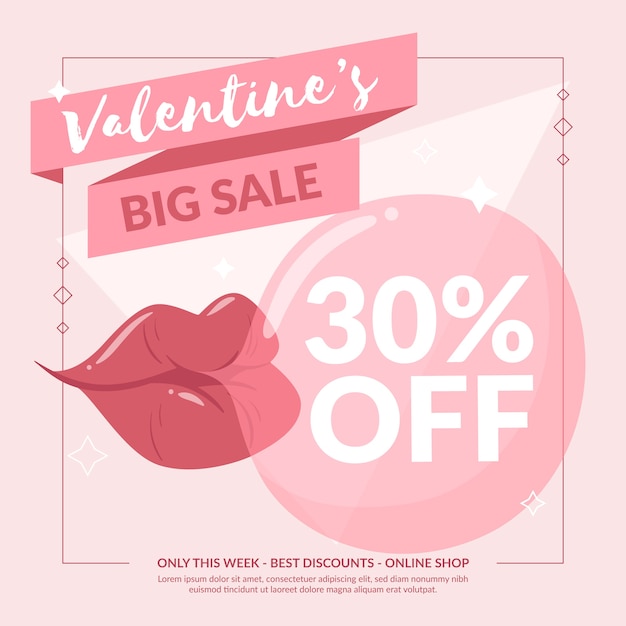 Flat valentine's day sale