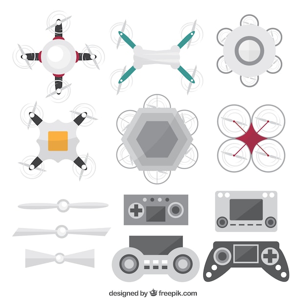 Flat variety of drone elements