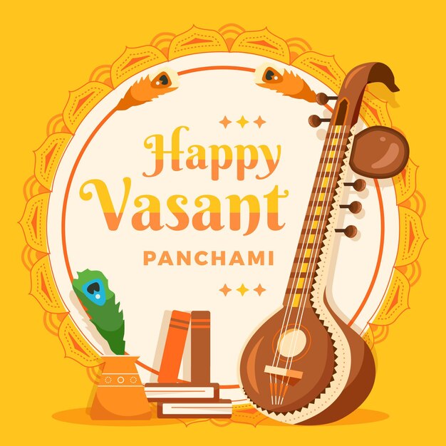 Flat vasant panchami festival