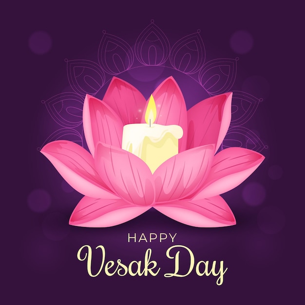 Free vector flat vesak day illustration