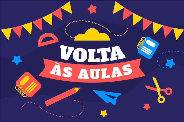 Flat volta as aulas background