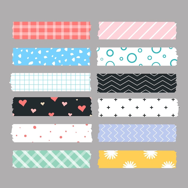 Flat washi tape collection