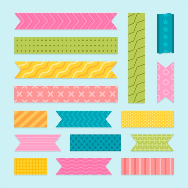 Flat washi tape collection