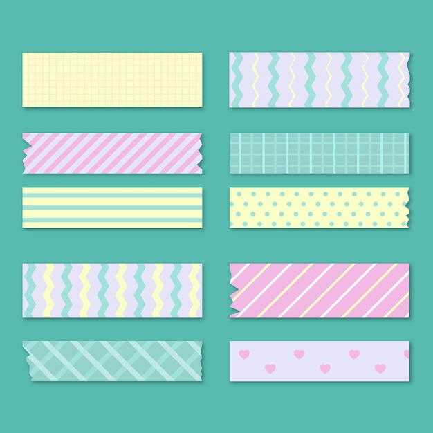 Flat washi tape collection