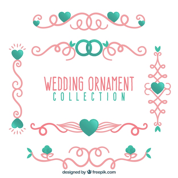 Flat wedding ornaments collection