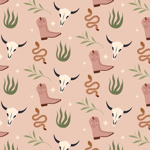 Free Vector flat western pattern