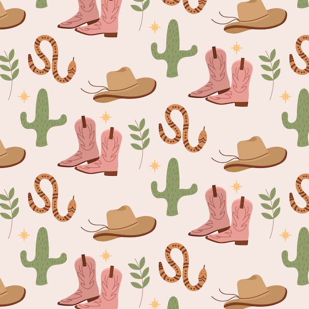 Free Vector flat western pattern