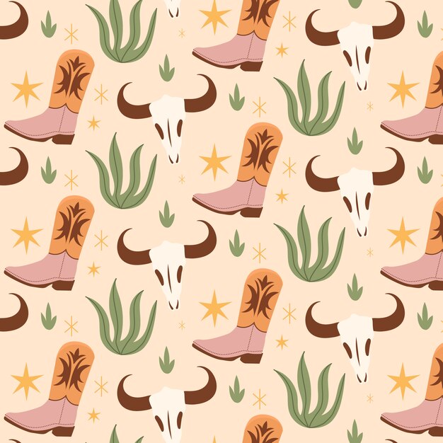 Flat western pattern