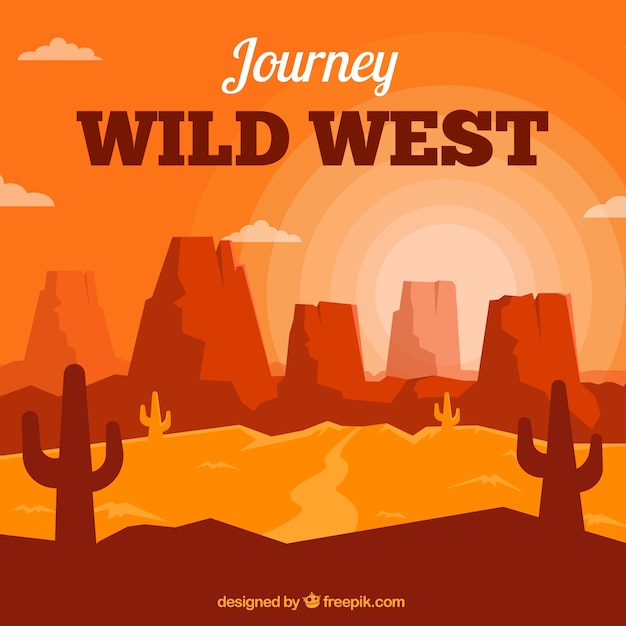 Free Vector flat wild west background