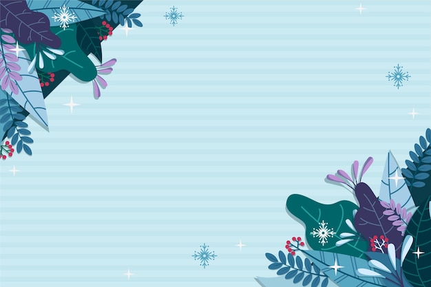 Flat winter background