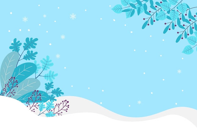 Flat winter background