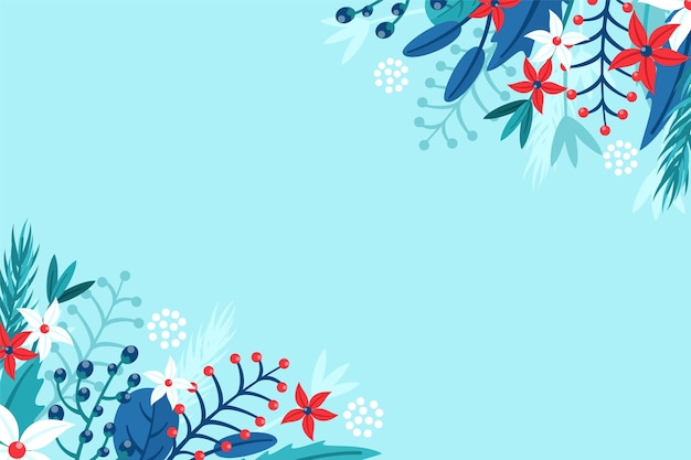 Flat winter background