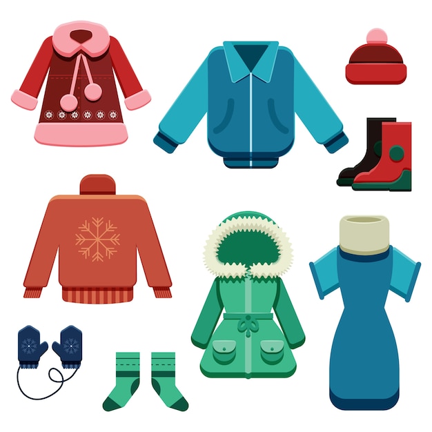 Flat winter clothes & essentials set