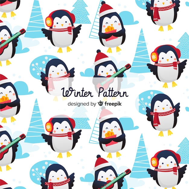 Flat winter pattern collection