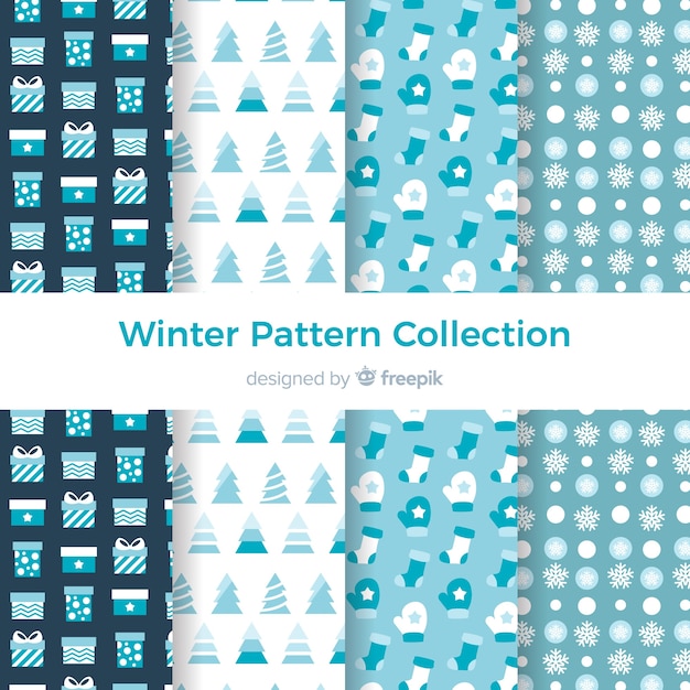 Flat winter pattern collection