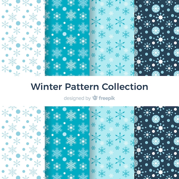 Flat winter pattern collection