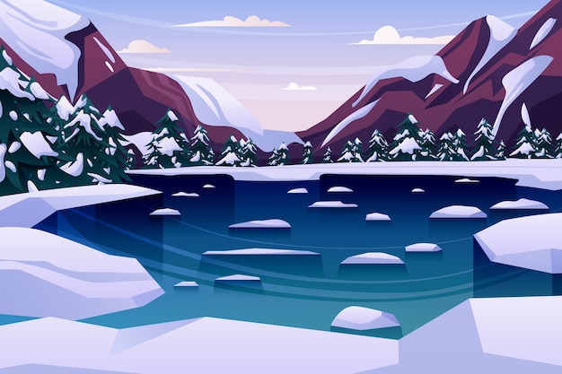 Free Vector flat winter season celebration background