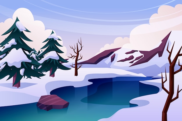 Free Vector flat winter season celebration background