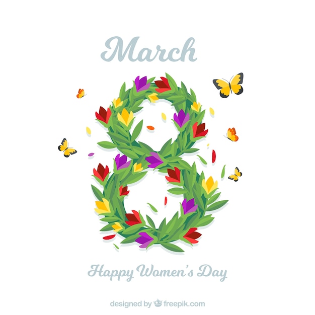 Free Vector flat women's day background