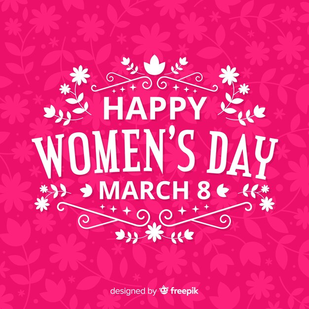 Flat women's day background