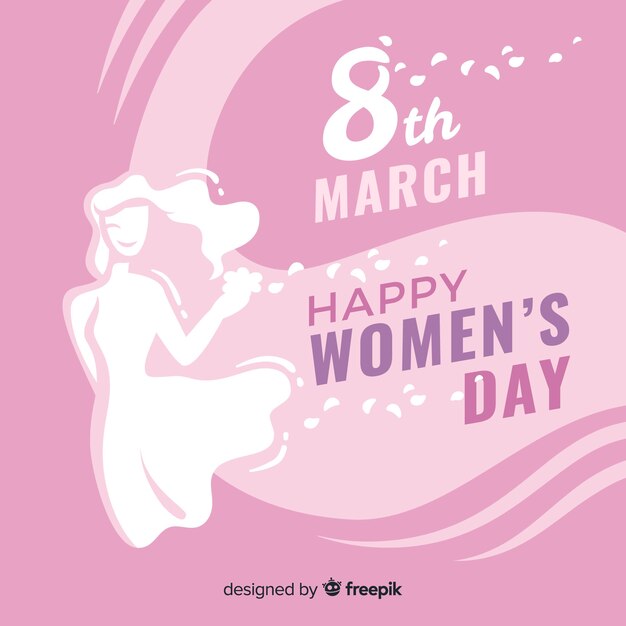 Flat women's day background