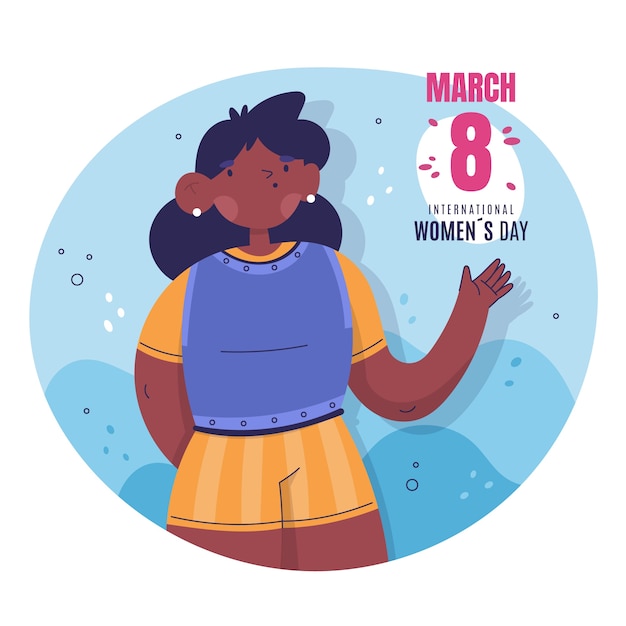 Flat women's day superwoman illustration