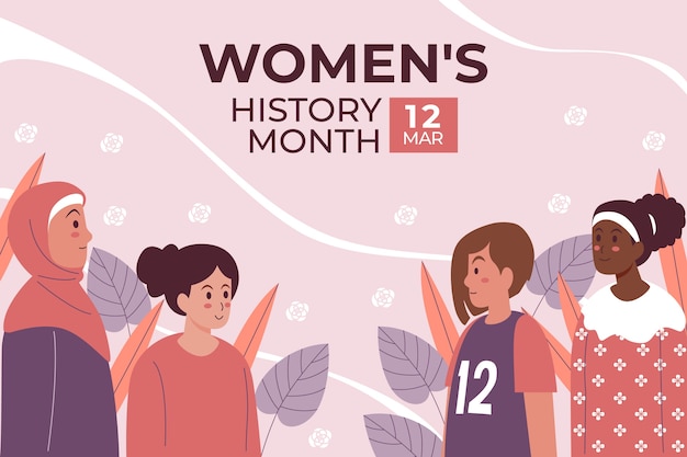 Free vector flat women's history month background