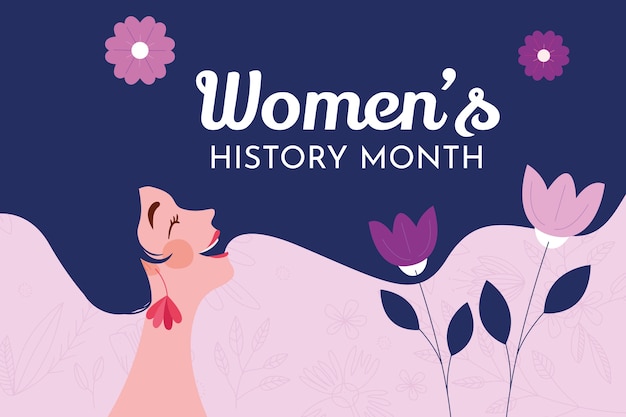 Free vector flat women's history month background