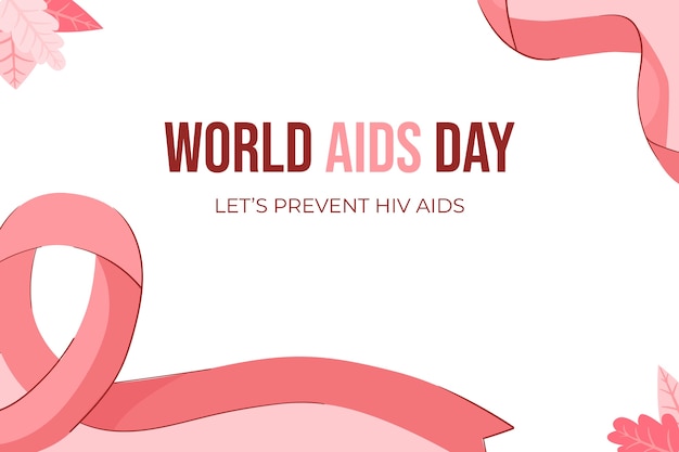 Free vector flat world aids day background