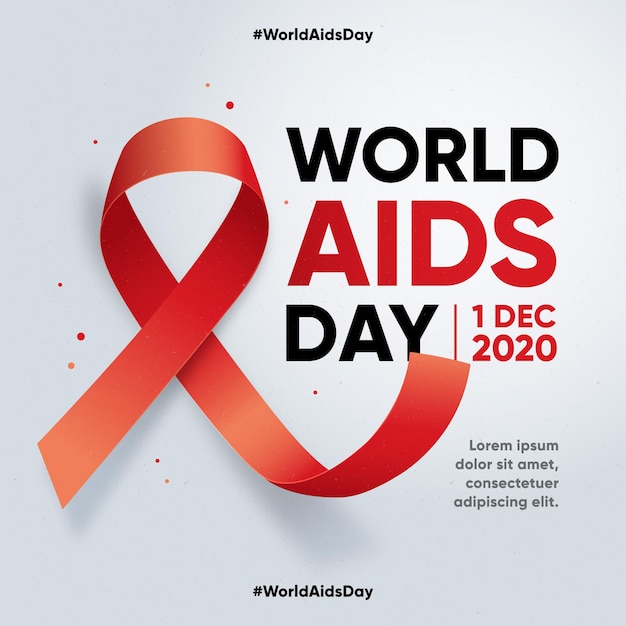 Free Vector flat world aids day