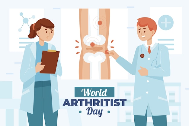 Flat world arthritis day background