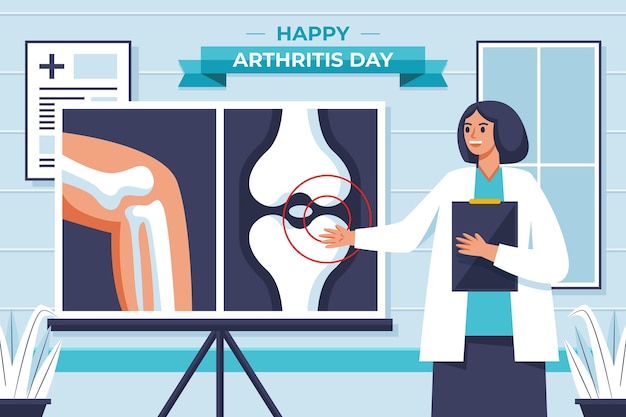 Flat world arthritis day background