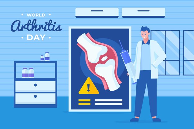 Flat world arthritis day background