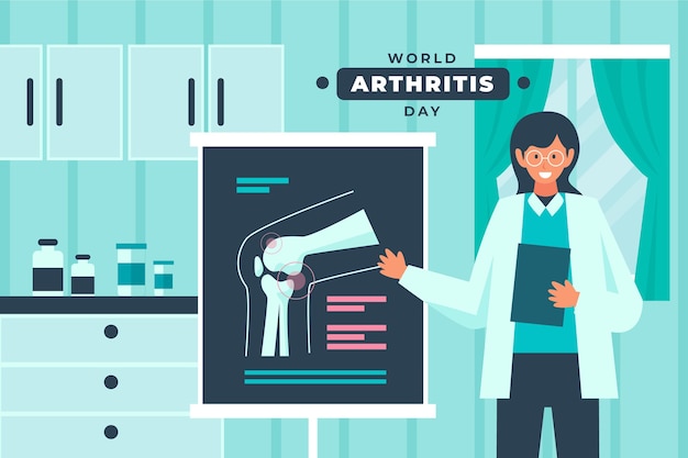 Free Vector flat world arthritis day background