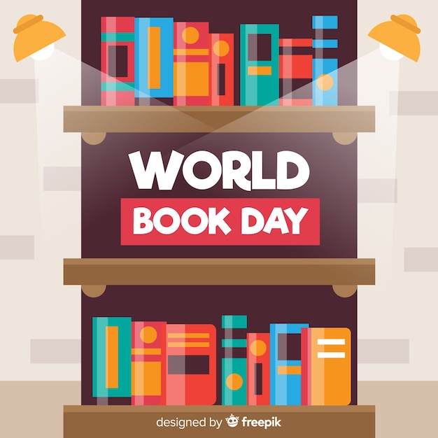 Free Vector flat world book day background