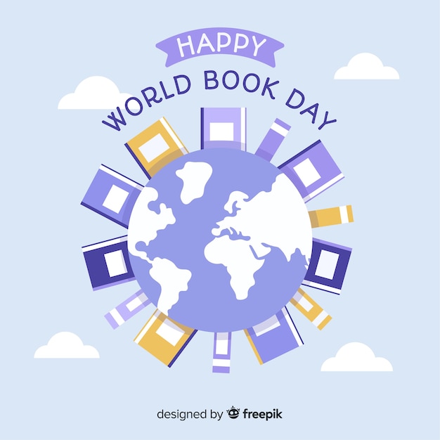 Free Vector flat world book day background