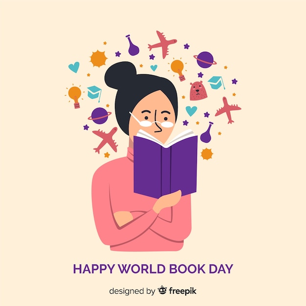 Free Vector flat world book day banners